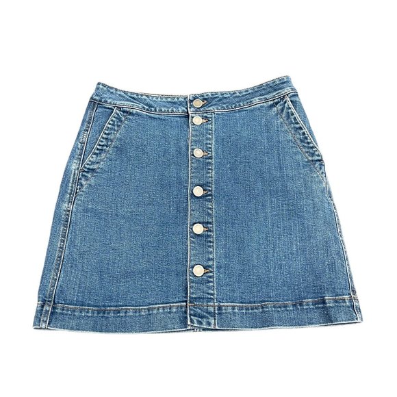 LOFT Dresses & Skirts - Made And Loved Loft Blue Denim Skirt, Size 8